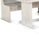 Sime 4pc Breakfast Nook Set Dining Table and Corner Bench White BM325194