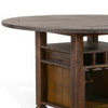 Flint Counter Height Table 54’’ Round Brown Storage Pedestal Base BM325198