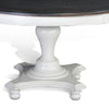 Orso Dining Table Pedestal Base 54’’ Round Top White Dark Brown BM325199