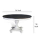 Orso Dining Table Pedestal Base 54’’ Round Top White Dark Brown BM325199