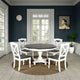 Orso Dining Table, Pedestal Base, 54" Round Top, White, Dark Brown