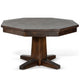 Flint Dining Table w 53’’ Reversible Game Octagonal Top Dark Brown BM325202