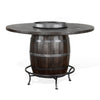 Flint Counter Height Pub Table Metal Accent Barrel 54’’ Dark Brown BM325203