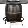 Flint Counter Height Pub Table Metal Accent Barrel 54’’ Dark Brown BM325203