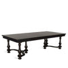 Elon Extendable Dining Table, 76-112" Top, 6 Turned Legs, Black