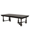 Elon Extendable Dining Table 76-112’’ Top 6 Turned Legs Black BM325205