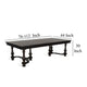 Elon Extendable Dining Table 76-112’’ Top 6 Turned Legs Black BM325205
