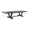 Flint Extendable Dining Table, 108-140", 2 Folding Leaves, Brown
