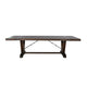 Flint Extendable Dining Table 108-140’’ 2 Folding Leaves Brown BM325209