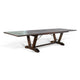 Flint Extendable Dining Table 108-140’’ 2 Folding Leaves Brown BM325209