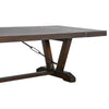Flint Extendable Dining Table 108-140’’ 2 Folding Leaves Brown BM325209