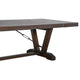 Flint Extendable Dining Table 108-140’’ 2 Folding Leaves Brown BM325209