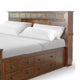 Odell King Size Bed w Storage Footboard Bookcase Headboard Brown