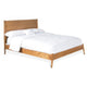 Amy King Size Platform Bed Low Profile Frame Panel Headboard Brown BM325224