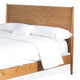 Amy King Size Platform Bed Low Profile Frame Panel Headboard Brown BM325224