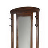 Odell Foyer Hall Tree Coat Hanger w Mirror Storage Bench Dark Brown BM325226
