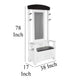 Orso Foyer Hall Tree Coat Hanger w Mirror Storage Bench White Brown BM325227