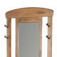 Marv Foyer Hall Tree Coat Hanger w Mirror Storage Bench Light Brown BM325228