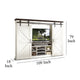 Orso TV Media Entertainment Console Wall w Barn Doors White 109’’ BM325232