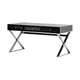 Cyen Office Writing Desk, 57 Inch, Black Crocodile Lacquer, 2 Drawers