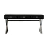 Cyen Office Writing Desk 57 Inch Black Crocodile Lacquer 2 Drawers BM325233