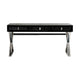Cyen Office Writing Desk 57 Inch Black Crocodile Lacquer 2 Drawers BM325233