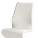 Pia Dining Chair Set of 2 Modern White Faux Leather Chrome Legs BM325235