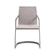 Jegy Dining Chair, Padded Washed Gray Faux Leather, Cantilever Base