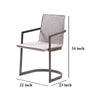 Jegy Dining Chair Padded Washed Gray Faux Leather Cantilever Base BM325237