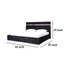 Caer Platform King Bed Black Velvet Upholstery Rose Gold Steel