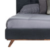 Adia Platform King Bed Dark Gray Button Tufted Polyester Upholstery BM325243