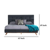 Adia Platform King Bed Dark Gray Button Tufted Polyester Upholstery BM325243