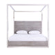 Cid Anvi Platform King Bed Stainless Steel Canopy Gray Elm Veneer BM325244