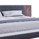Noe Zen Japanese Low Profile Queen Bed w Nightstand Dark Gray Walnut BM325245