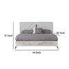Jecky King Size Bed Low Profile Angled Legs Italian Inspired Gray BM325246