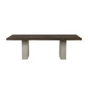 Cid Ari Dining Table Concrete Base 118 Inch Rectangular Brown Oak Top BM325247