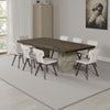 Cid Ari Dining Table Concrete Base 118 Inch Rectangular Brown Oak Top BM325247