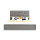 Cid Ape King Bed Accent Headboard Gray Bonded Leather Upholstery BM325248