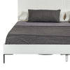Noe Shin Full Size Platform Bed Panel Headboard White Matte Finish BM325249