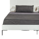 Noe Shin Full Size Platform Bed Panel Headboard White Matte Finish BM325249