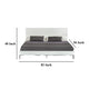Noe Shin Full Size Platform Bed Panel Headboard White Matte Finish BM325249