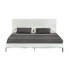Noe Shin Queen Size Platform Bed Panel Headboard White Matte Finish BM325250