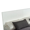 Noe Shin Queen Size Platform Bed Panel Headboard White Matte Finish BM325250