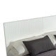 Noe Shin Queen Size Platform Bed Panel Headboard White Matte Finish BM325250