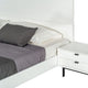 Noe Shin Queen Size Platform Bed Panel Headboard White Matte Finish BM325250