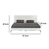 Noe Shin Queen Size Platform Bed Panel Headboard White Matte Finish BM325250