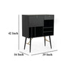 Belo Accent Buffet Sideboard 6 Shelves Gold Accent Black 42 Inch BM325252