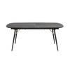 Belo Dining Table Extendable 71-91 Inch Curved Top Black Oak Gold BM325253