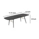 Belo Dining Table Extendable 71-91 Inch Curved Top Black Oak Gold BM325253