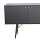 Belo Sideboard Buffet Console 2 Drawers Gold Accent Black 63 Inch BM325254